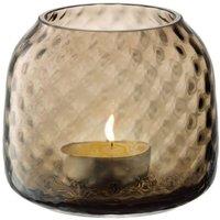 LSA Dapple Tealight Holder Vase 7cm Earth Brown
