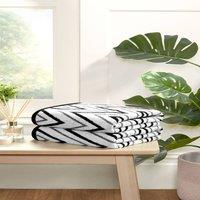 Rapport Home Helix Pure Cotton Face, Hand, Bath Towel & Bath Sheet Set in Black