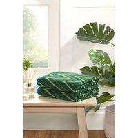 Rapport Home Helix Pure Cotton Face, Hand, Bath Towel & Bath Sheet Set in Green
