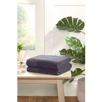 Rapport Home Eden Weave Pure Cotton Face, Hand, Bath Towel & Bath Sheet Set in Grey