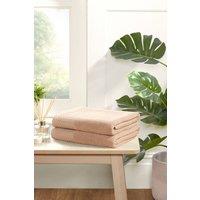 Rapport Home Eden Weave Pure Cotton Face, Hand, Bath Towel & Bath Sheet Set in Beige