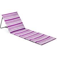 Trail Outdoor Leisure Beach Mat With Adjustable Backrest Folding Sun Lounger Chair With Carry Handle in Purple