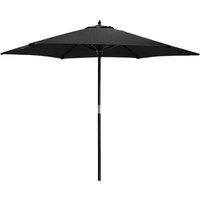 Harbour Housewares Wooden Garden Parasol 2.7m in Black