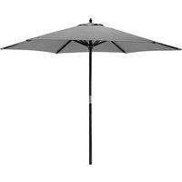 Harbour Housewares Wooden Garden Parasol 2.7m in Grey