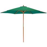 Harbour Housewares Wooden Garden Parasol 2.7m in Green