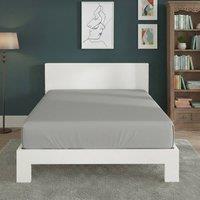 Snug City Polycotton Fitted Sheet Extra Deep 40cm Skirt Easy Care in Silver | Size: King