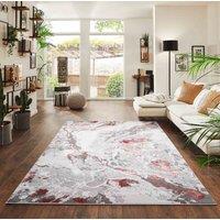 Desire Rugs Picasso Modern Abstract Area Rug - Waterflow-Inspired Design for Trendy Home Dcor in Pink | Size: 120 cm x 170 cm