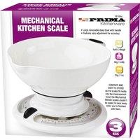 BARGAINS-GALORE 3kg Retro Kitchen Scale Weighing Cooking Weight Kitchen Round Bowl in White