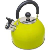 BARGAINS-GALORE 2.5l Stainless Steel Whistling Kettle Fast Boil Phenolic Lime Green in Light Green