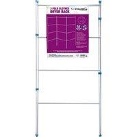 BARGAINS-GALORE 3 Fold Clothes Airer Drying Rack Indoor Outdoor Foldable Washing Line