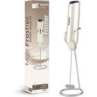 Keplin Milk Frother with Stand - Foam Maker with Stainless Steel Whisk in Cream | Size: 1 Pack
