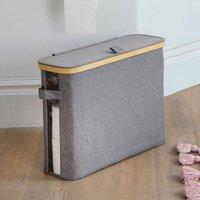 Clarsen Toilet Roll Storage Box with Side Window & Bamboo Trim