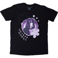 Rock Off officially Licensed Products Selena Gomez Purple Floral T-Shirt in Black | Size: Medium