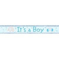 Amscan Its A Boy Holographic Foil Banner in Blue