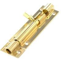 Securit Brass Door Bolt in Brown