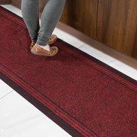Kukoon 3ft - 39ft Long Red Hallway Runner Rug Stair Carpet Mat | Size: 66 cm x 91 cm