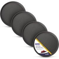 volila 28cm Black Round Tray - Ideal for Parties, Drinks, Food & Gatherings | Size: 1 Pack