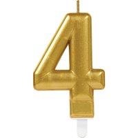 Amscan Metallic 4 Candle in Gold