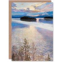 Artery8 Akseli Gallen Kallela Lake View Coastal Landscape Art Greeting Card