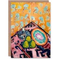 Artery8 Alfred Henry Maurer Colourful Still Life Painting Art Greeting Card
