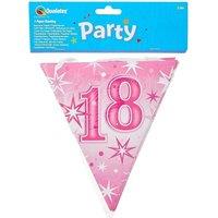 Qualatex Sparkle 18th Bunting in Pink