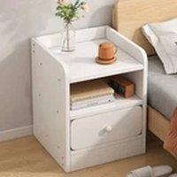Havendro White 1 Drawer Bedside Table Nightstand Coffee Tea Table Nightstand