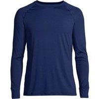 Lands' End Men's Stretch Thermaskin Crew Neck Thermal Top, Heat Edition in Navy | Size: Large