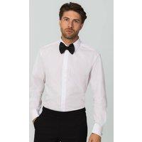 Dobell Men's White Slim Fit Classic Collar Dress Shirt | Size: 15.5 in