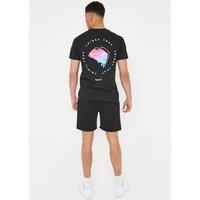 Smart Living Men's Love Island Logo T-Shirt Casual Relaxed Fit 100% Cotton in Black | Size: Small