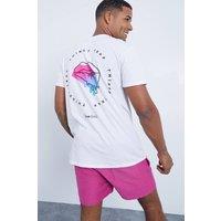 Smart Living Men's Love Island Logo T-Shirt Casual Relaxed Fit 100% Cotton in White | Size: XL