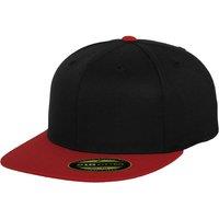 Flexfit by Yupoong Men's Premium 210 Fitted Two Tone Baseball Cap in Black | Size: S/M