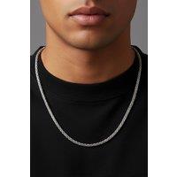 MUCHV Silver or Gold 3mm Men's Twisted Chain Necklace - 60cm
