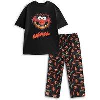 Disney Men's Short Sleeve Long Leg Pyjama Set | Black | Official | Size: Large