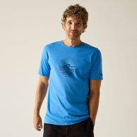 Regatta Men's Cline IX Short Sleeved Graphic T-Shirt in Blue | Size: Medium