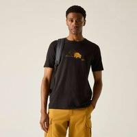 Regatta Men's Cline IX Short Sleeved Graphic T-Shirt in Black | Size: Medium