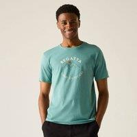 Regatta Men's Cline IX Short Sleeved Graphic T-Shirt in Mint | Size: Large