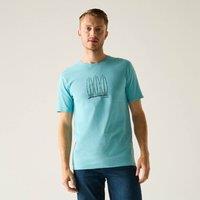 Regatta Men's Cline IX Short Sleeved Graphic T-Shirt in Light Blue | Size: 4XL