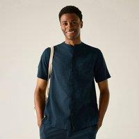 Regatta Men's Lovrey Short Sleeved Nero Collared Shirt in Blue | Size: Medium