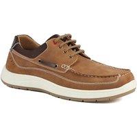Pavers Men's Wide Fit Lightweight Lace Up Shoes in Tan | Size: 8