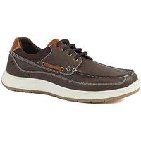 Pavers Men's Wide Fit Lightweight Lace Up Shoes in Brown | Size: 8