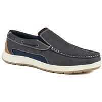 Pavers Men's Wide Fit Slip On Casual Shoes in Navy | Size: 10