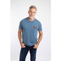 Weird Fish Men's Hiker Graphic T-Shirt in Mid Blue | Size: Small