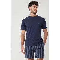 Threadbare Men's Stripe Short Pyjama Set in Navy | Size: 2XL