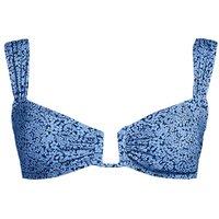 Lands' End Women's Wired Bikini Top in Blue | Size: 10-12