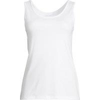 Lands' End Women's Plus Cotton Vest Top in White | Size: 28-30
