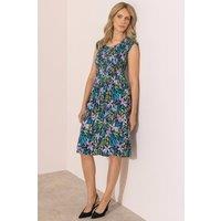 Klass. Women's Bouquet Print Pleated Dress | Size: XL