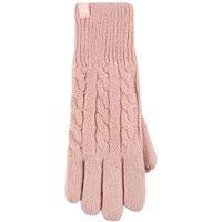 SOCKSHOP Heat Holders Women's 1 Pair Willow Cable Gloves in Pink | Size: Medium/Large