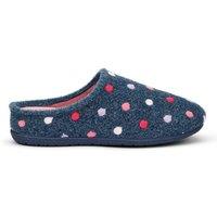 Hotter Women's 'Dotty' Mule Slippers in Mid Blue | Size: 7
