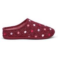 Hotter Women's 'Dotty' Mule Slippers in Maroon | Size: 4