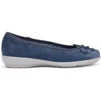 Hotter Women's 'Sweetie' Slippers in Mid Blue | Size: 7